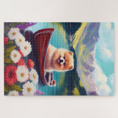 パドルポメラニア犬:風光明媚な冒険 ジグソーパズル (横)