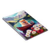 パドルポメラニア犬：風光明媚な冒険 ノートブック (右側)