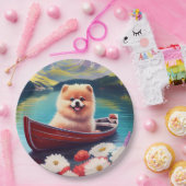 パドルポメラニア犬：風光明媚な冒険 ペーパープレート (パーティー)