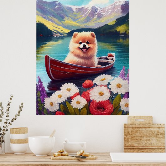 パドルポメラニア犬:風光明媚な冒険 ポスター (キッチン)