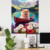 パドルポメラニア犬:風光明媚な冒険 ポスター (ホームオフィス)