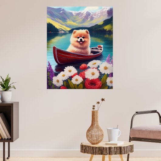 パドルポメラニア犬:風光明媚な冒険 ポスター (リビング3)