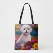 パドルマルチーズ：風光明媚な冒険 トートバッグ (正面)