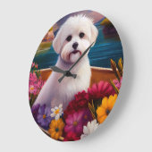 パドルマルチーズ：風光明媚な冒険 ラージ壁時計 (傾斜)