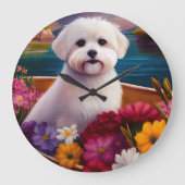 パドルマルチーズ：風光明媚な冒険 ラージ壁時計 (正面)