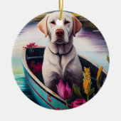 パドルラブラドール:風光明媚な冒険 セラミックオーナメント (正面)