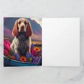 パドル上のコッカースパニエル犬:風光明媚な冒険 カード (内部)