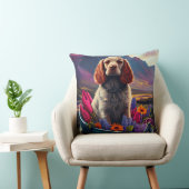 パドル上のコッカースパニエル犬:風光明媚な冒険 クッション (椅子)