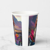 パドル上のコッカースパニエル犬：風光明媚な冒険 紙コップ (右)