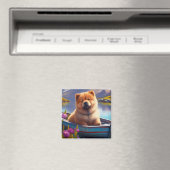 パドル上のチャウチャウ: 景色の良い冒険 マグネット (インサイチュ (食洗機))