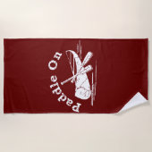 パドル動揺してオンデザイン – メンズベーシックDark T-S ビーチタオル (正面)