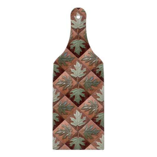 パドル型のカエルの葉のガラス カッティングボード (正面)