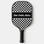 パドル市松模様にマスターズモノグラム写真 ピックルボールラケット (裏面)