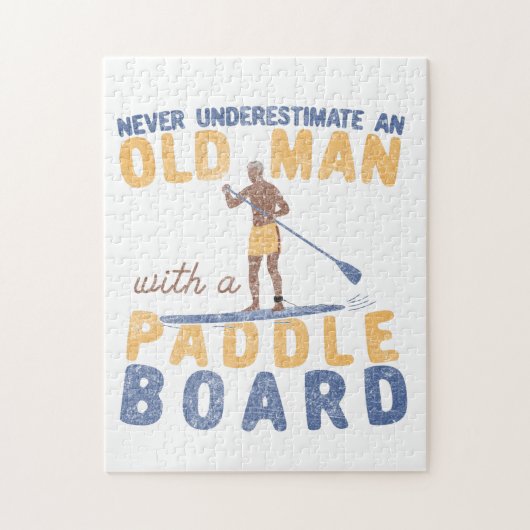 パドル板を持つ老人を決して過小評価しない ジグソーパズル (縦)