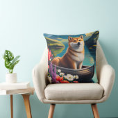 パドル柴犬:風光明媚な冒険 クッション (椅子)