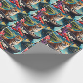 パドル柴犬:風光明媚な冒険 ラッピングペーパー (角)