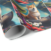 パドル柴犬:風光明媚な冒険 ラッピングペーパー (ロールコーナー)