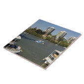 パドル汽船、ブリスベン川、ブリスベン。 タイル (側面)