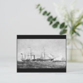 『パドル汽船』（1840年） ポストカード (スタンド正面)