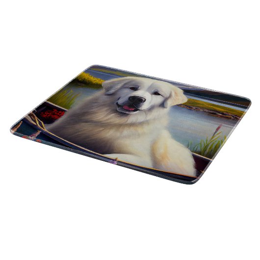 パドル素晴らしにピレネーを描く：風光明媚な冒険 カッティングボード (角)