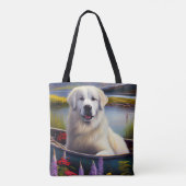 パドル素晴らしにピレネーを描く:風光明媚な冒険 トートバッグ (裏面)