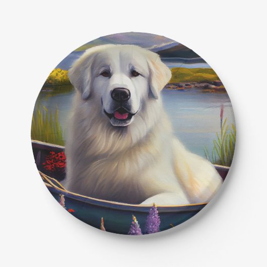 パドル素晴らしにピレネーを描く:風光明媚な冒険 ペーパープレート (正面)