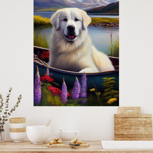 パドル素晴らしにピレネーを描く：風光明媚な冒険 ポスター (キッチン)