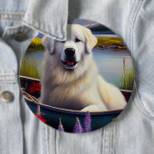 パドル素晴らしにピレネーを描く：風光明媚な冒険 缶バッジ (インサイチュ)