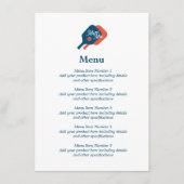 パドル結婚ラケットロゴ付きピックボールのメニュー メニュー (正面)