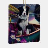 パドル縁どにコリーを乗せる絶景の冒険 セラミックオーナメント (右)