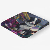 パドル縁どにコリーを乗せる絶景の冒険 ペーパープレート (傾斜あり)