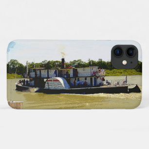パドル蒸し船マーレイ川オーストラリアの水彩画 iPhone 11 ケース
