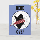 パドル誕生日カード(パドル付き女おもしろい) カード (黄色い花)