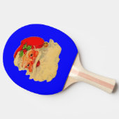 パドル – サンタクロース – 青。 卓球ラケット (横)