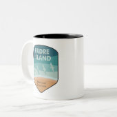 パドレアイランドナショナルシーショアテキサス州シーグルス ツートーンマグカップ (正面左)