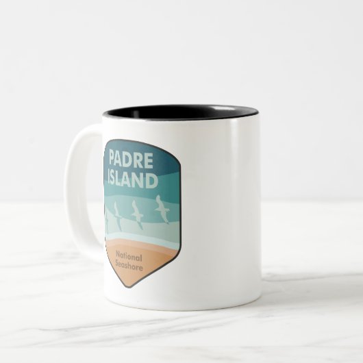 パドレアイランドナショナルシーショアテキサス州シーグルス ツートーンマグカップ (正面左)