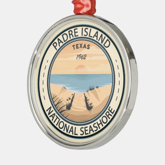パドレアイランドナショナルシーショアテキサス州バッジ メタルオーナメント (左)