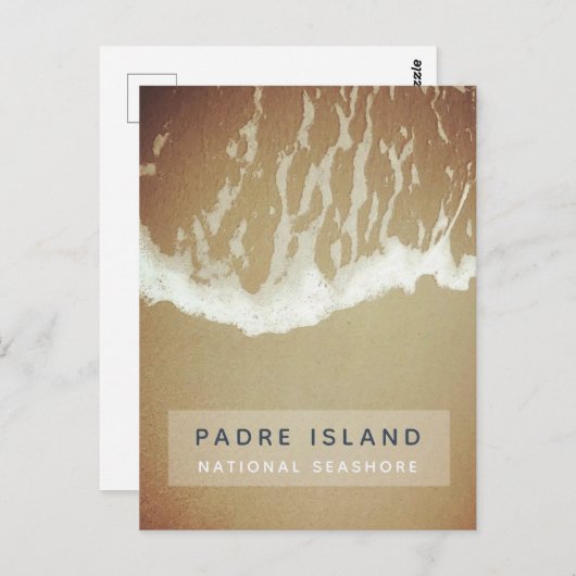 パドレアイランドナショナルシーショア海波ビーチ ポストカード (正面/裏面)