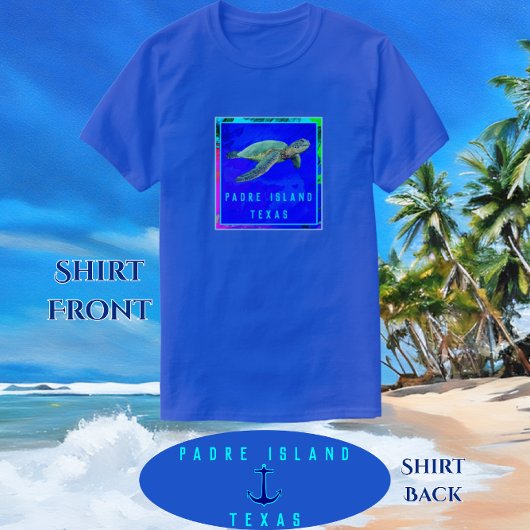 パドレアイランドTX海ブルーシーカメ Tシャツ