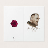 パドレピオカトリック弔問サンキューカード (外部フラット)