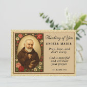 パドレピオ考え心配の勇気付けられる カード (スタンド正面)