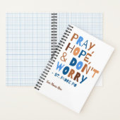 パドレピ祈オホープ心配しない落ち着いて感動的 ノートブック (内側)