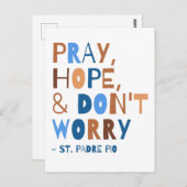 パドレピ祈オホープ祈りの言葉のパワーを心配しない ポストカード (正面/裏面)