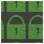 パドロックコンピュータコード – 黒の緑 ファブリック (クローズアップ)