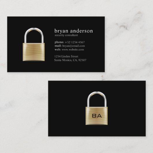 パドロックセキュリティコンサルタント 名刺 (正面/裏面)