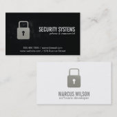 パドロック |セキュリティ 名刺 (正面/裏面)