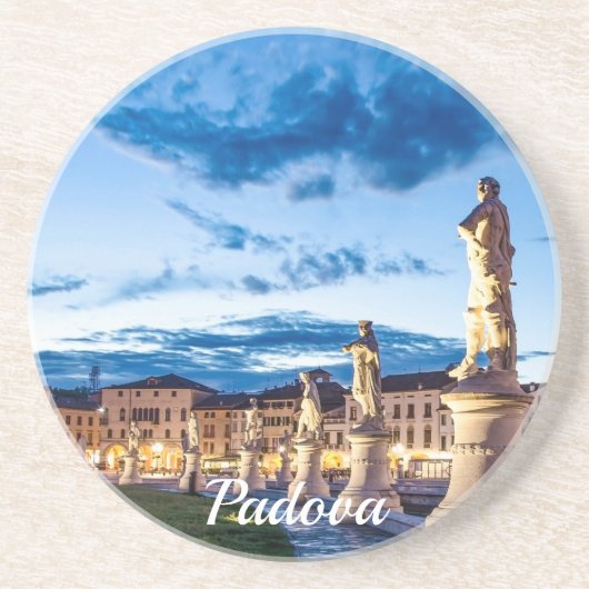 パドヴァのイルミネーションされた彫像の列 コースター (正面)