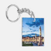 パドヴァのライトアップされた像の列 キーホルダー (正面左)