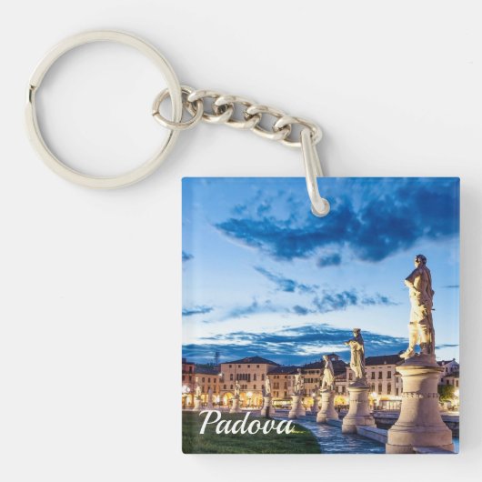 パドヴァのライトアップされた像の列 キーホルダー (正面)