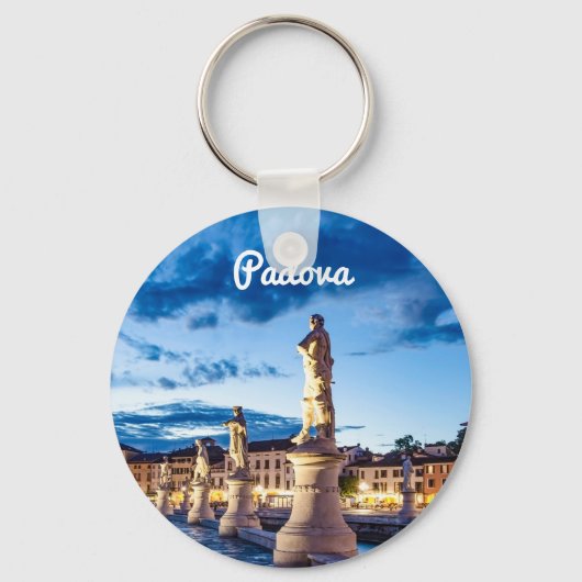 パドヴァのライトアップされた像の列 キーホルダー (正面)